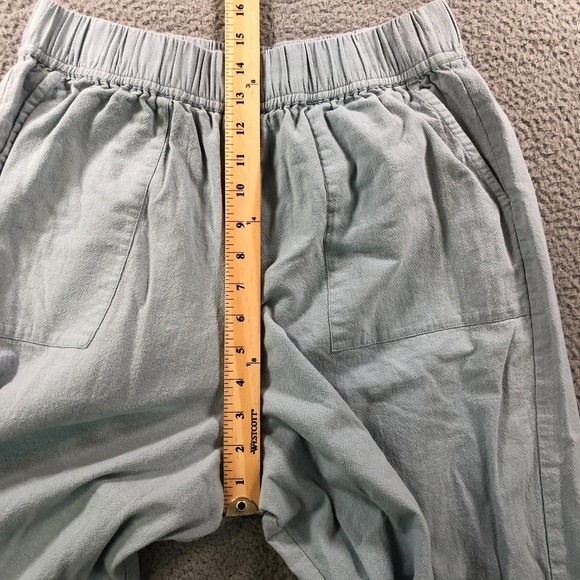 Laude The Label Pants Womens L Blue Crop Everyday Wide Leg Elastic Waist Lined - Picture 12 of 14